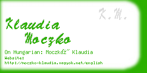 klaudia moczko business card